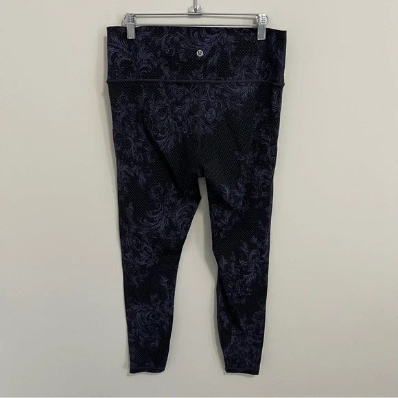 Lululemon Wunder Under High Rise Tight Nulux Foliage Moody Blues Black Size 12 - Picture 9 of 16